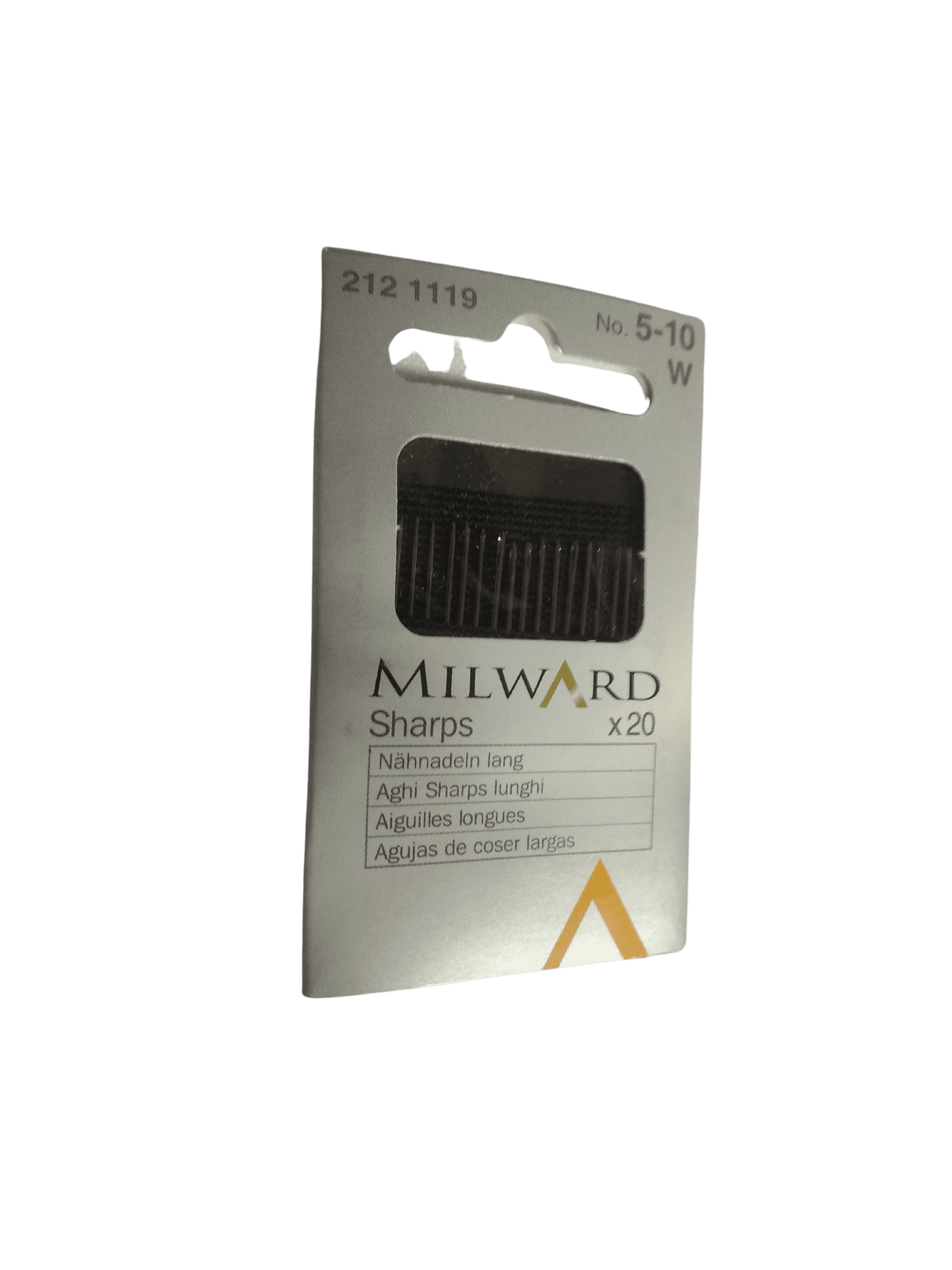 Aghi da Cucito Misti Sharps Lunghi in Acciaio Milward Cartina intera