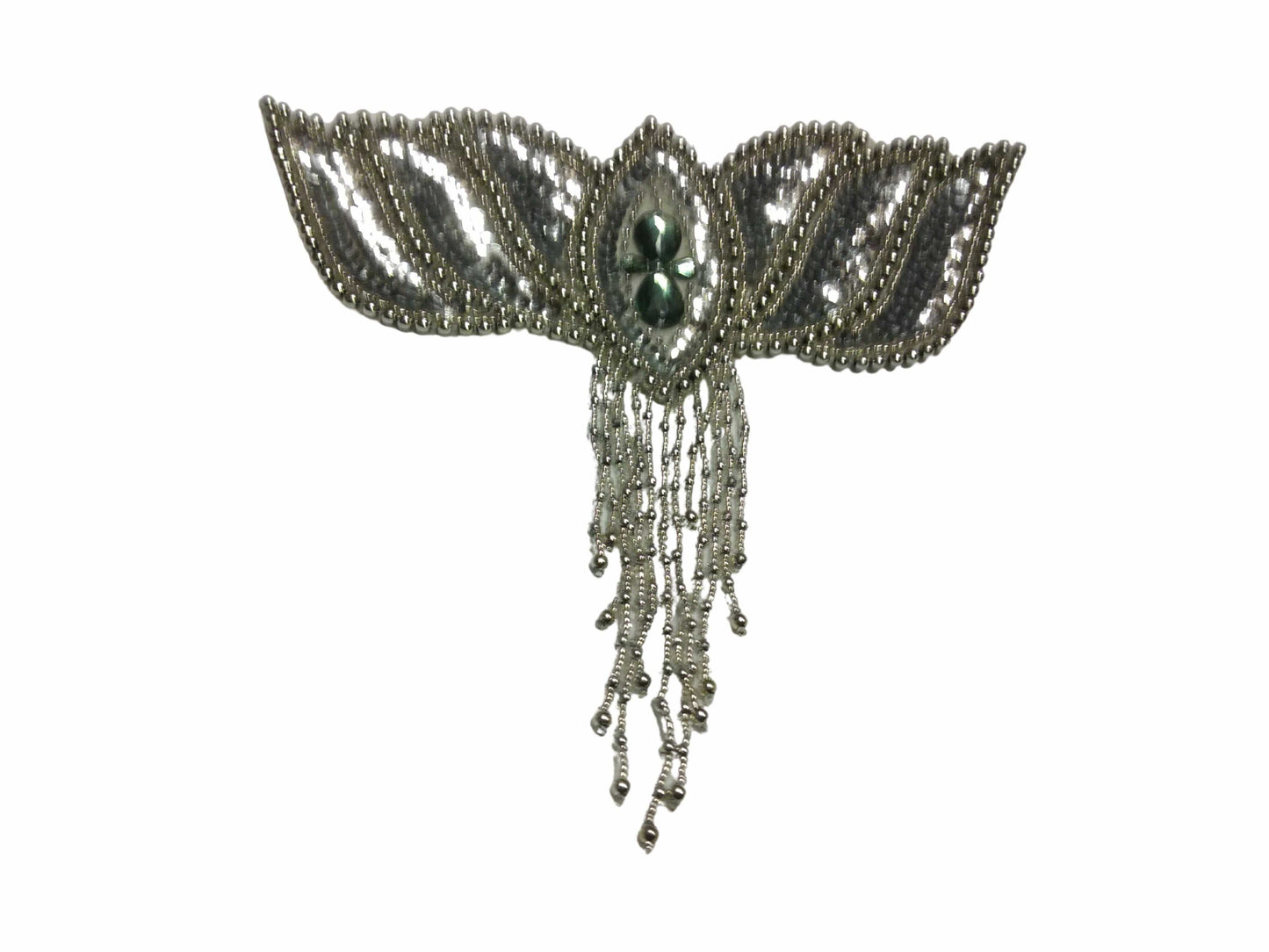 Applicazione Paillettes Strass Perline Argento Termoadesiva Patch