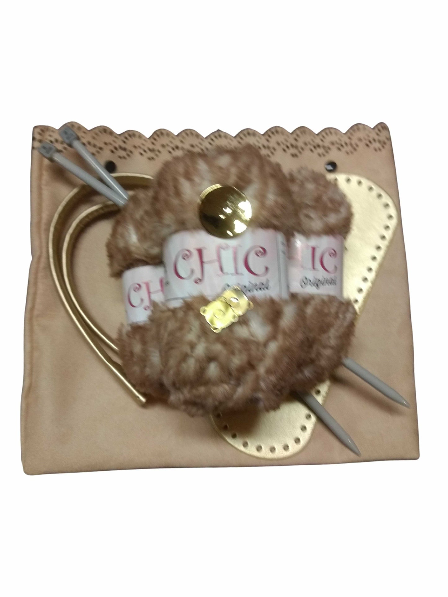 Box Hobby Hobbistica Kit per Borse Manici Fondo Filato Lana Chic