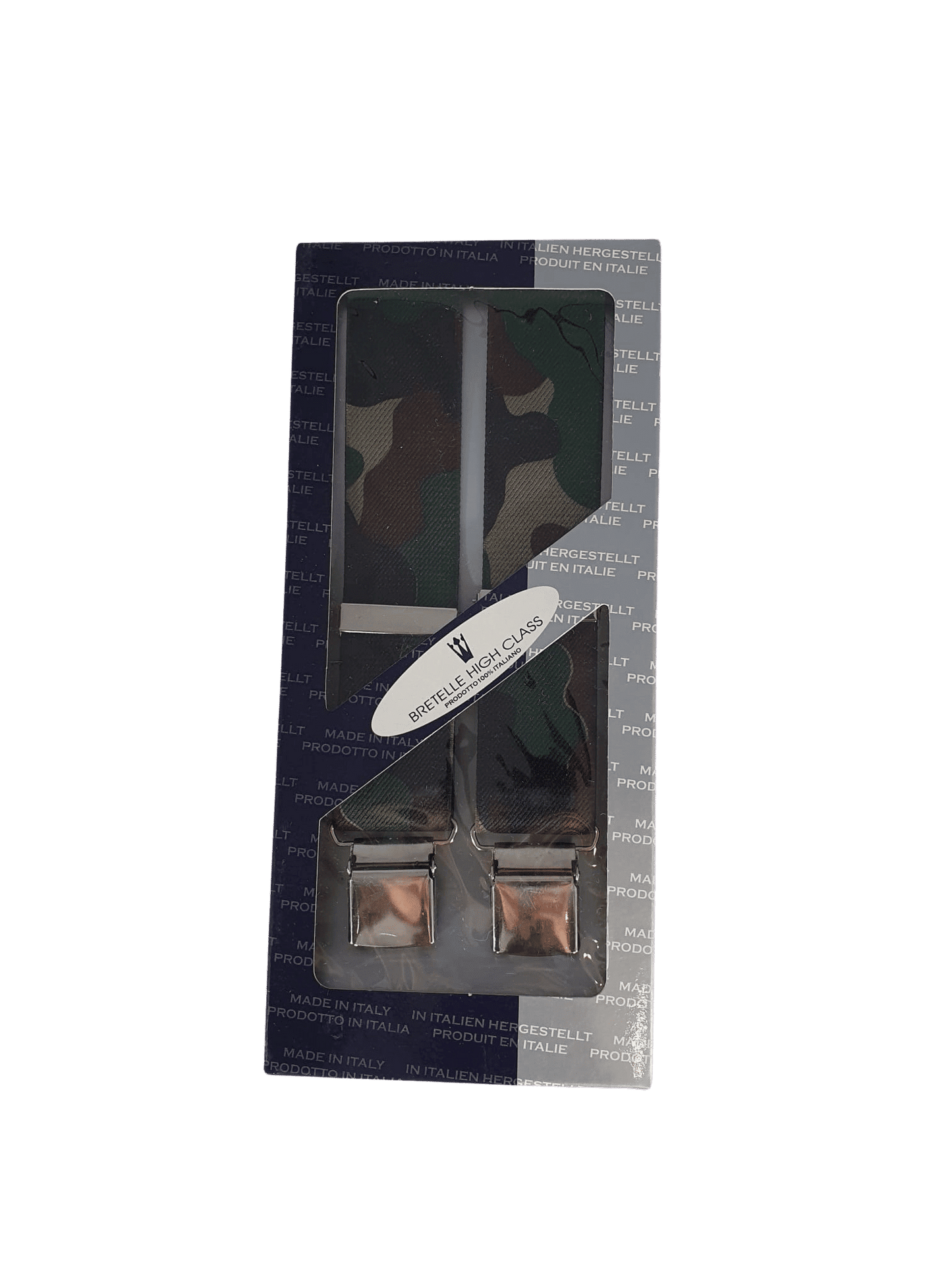 Bretelle Fantasia Mimetica Militare Gancio Francese Made in Italy