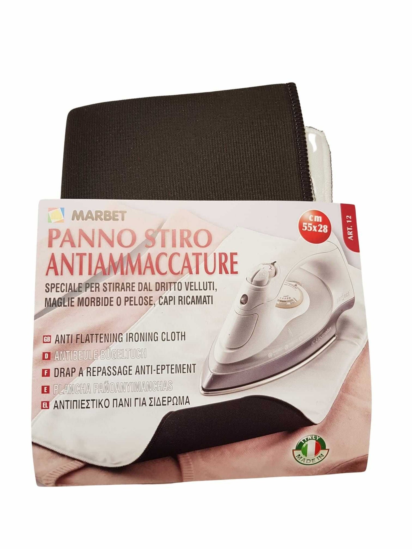 Panno Stiro Antimacchiature per Stirare Tessuti 55x28cm Marbet art. 12