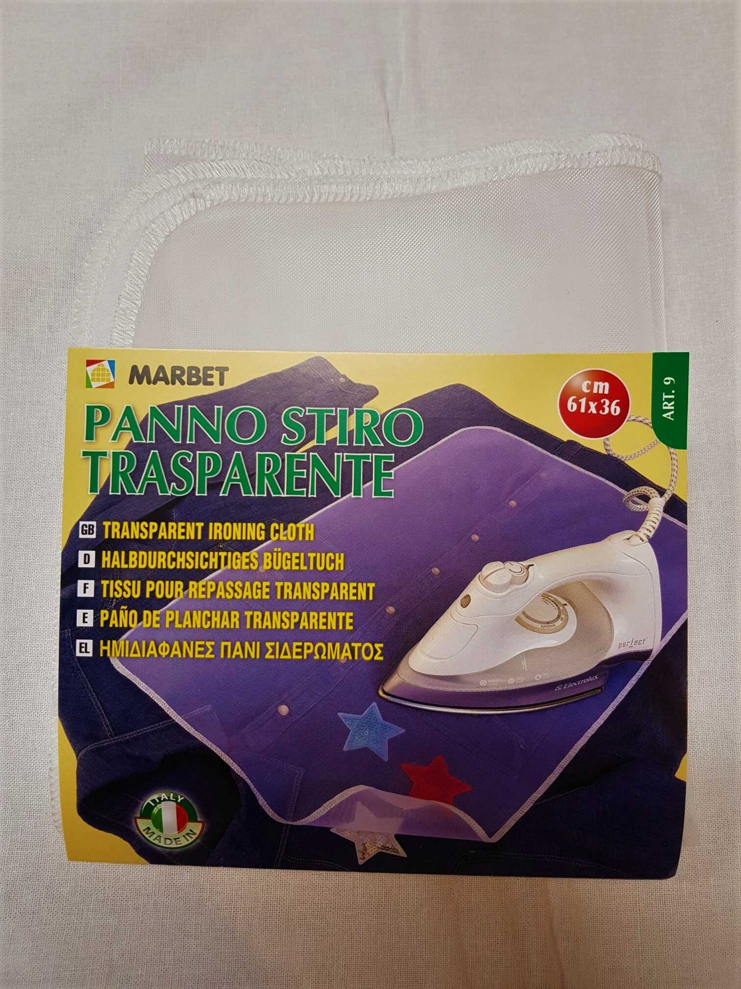 Panno Stiro Trasparente 61x36 cm Marbet art. 9