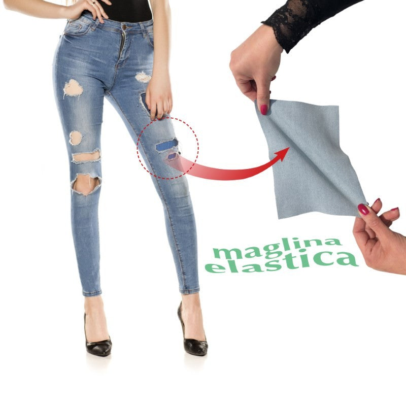 Saldastroppi Termoadesivi MARBET 40x15 Cm - Cotone Arancione Per Rammendo - Foto 2