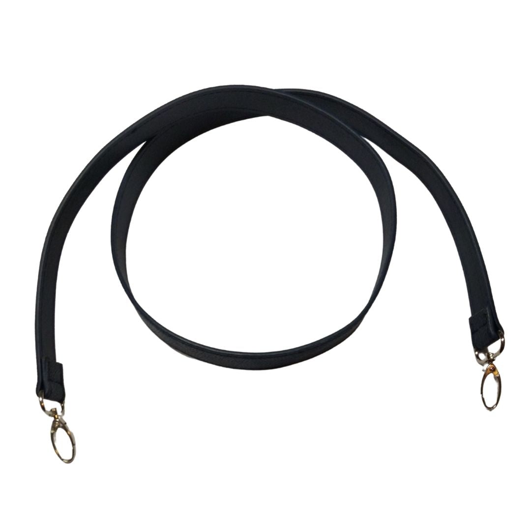 Tracolla Regolabile In Pelle PU Da 100-125 Cm - Larghezza 1,2 Cm, Nera, Per Borse Fai Da Te