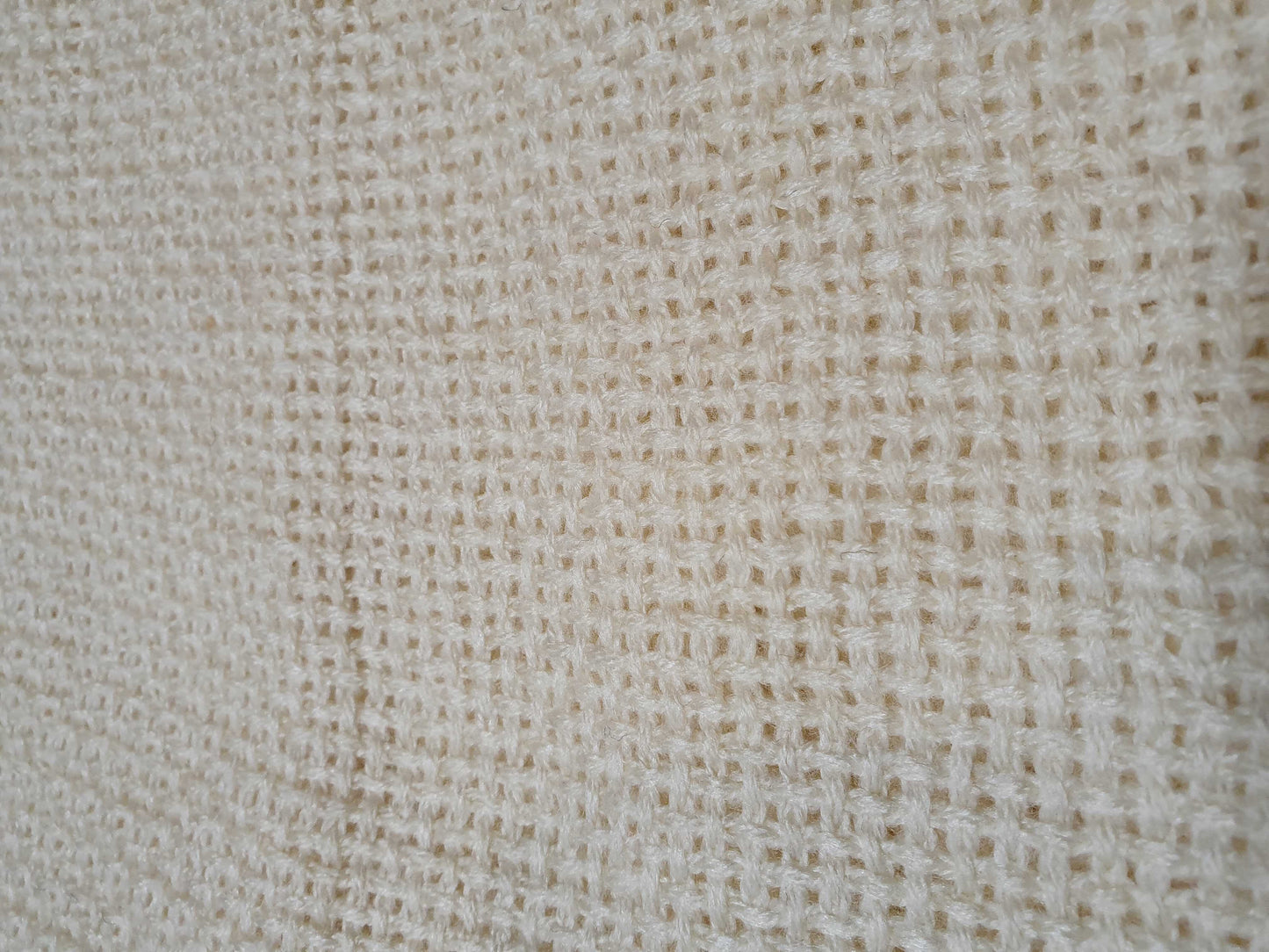 Tela Aida Mistolana 21 Fori 180cm Ecrù 1 mt Ricamo Punto Croce Mouliné