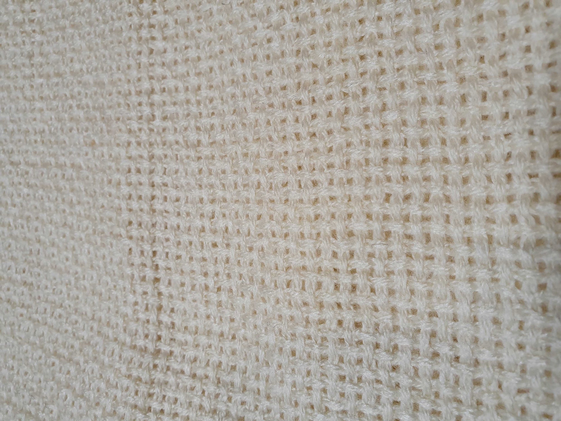 Tela Aida Mistolana 21 Fori 180cm Ecrù 1 mt Ricamo Punto Croce Mouliné