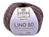 Filato Naturale in Lino e Cotone Egiziano, Confezione da 4 Gomitoli 8 Colori