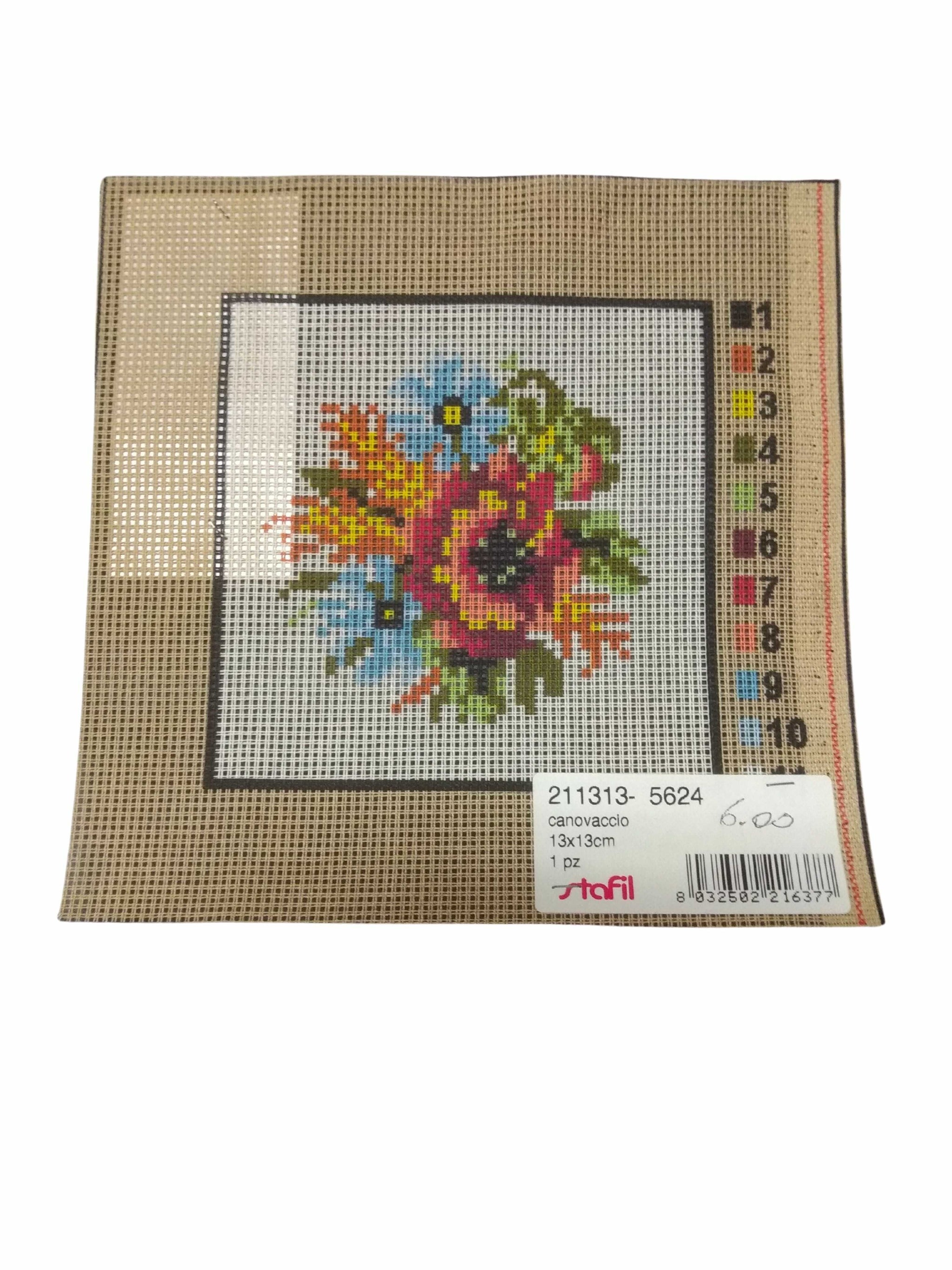 Kit Punto Croce Prestampato - Motivo Cascata E Arcobaleno, 36x36 Cm, Per Principianti