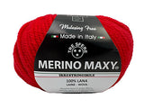 Lana Merino Maxy Tre Sfere 100% Naturale, Confezione da 500 grammi, 10 gomitoli, 16 colori