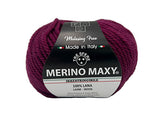 Lana Merino Maxy Tre Sfere 100% Naturale, Confezione da 500 grammi, 10 gomitoli, 16 colori