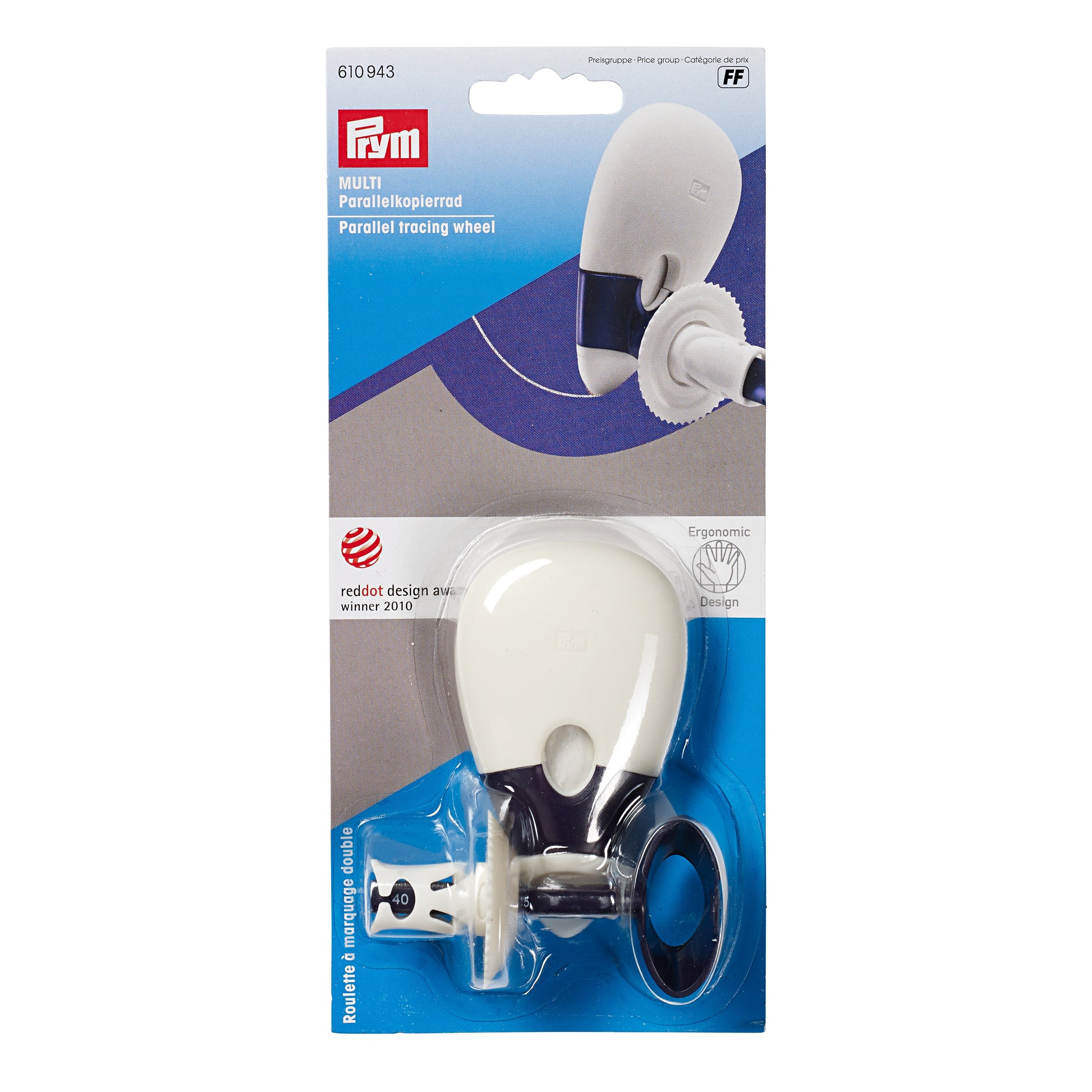 Rotella Parallela per Cartamodelli Prym 610943 Marcare Gesso Orlo