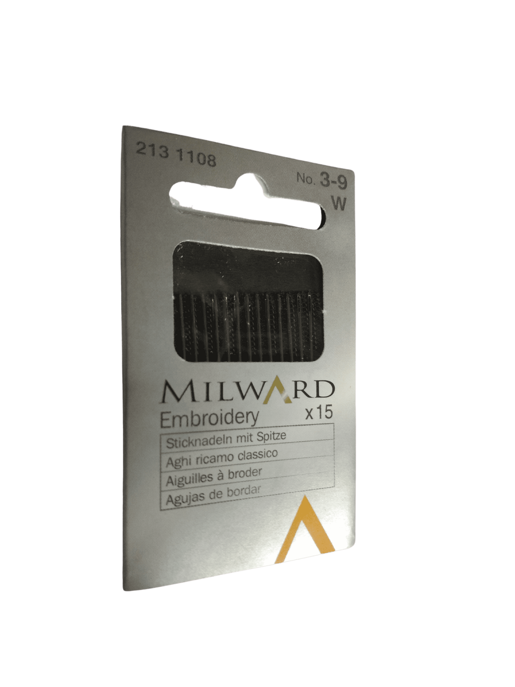 Aghi Cucito Misti Ricamo Classico Cruna Lunga Acciaio Milward Cartina 