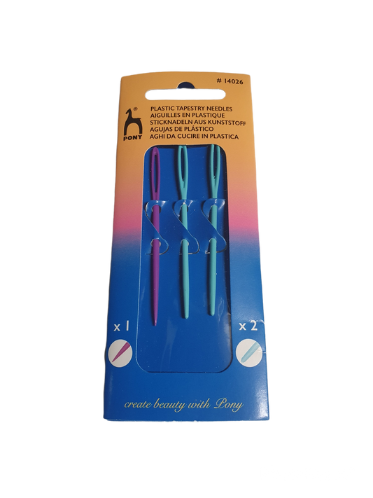 Confezione di Aghi Misti da Cucire in Plastica Pony 2 No Punta 1 Con Punta