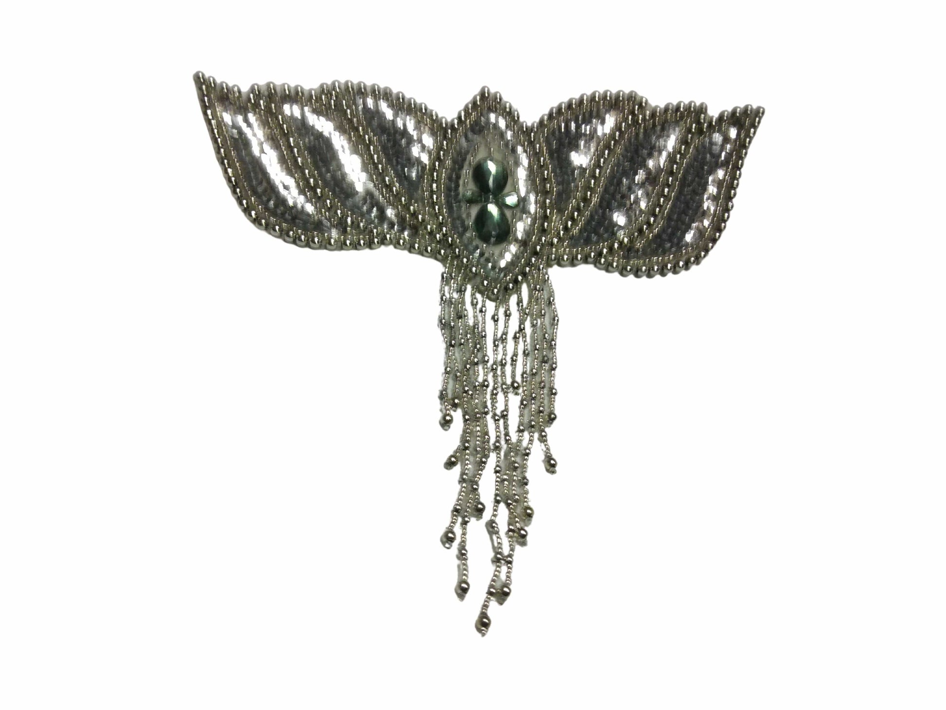 Applicazione Paillettes Strass Perline Argento Termoadesiva Patch