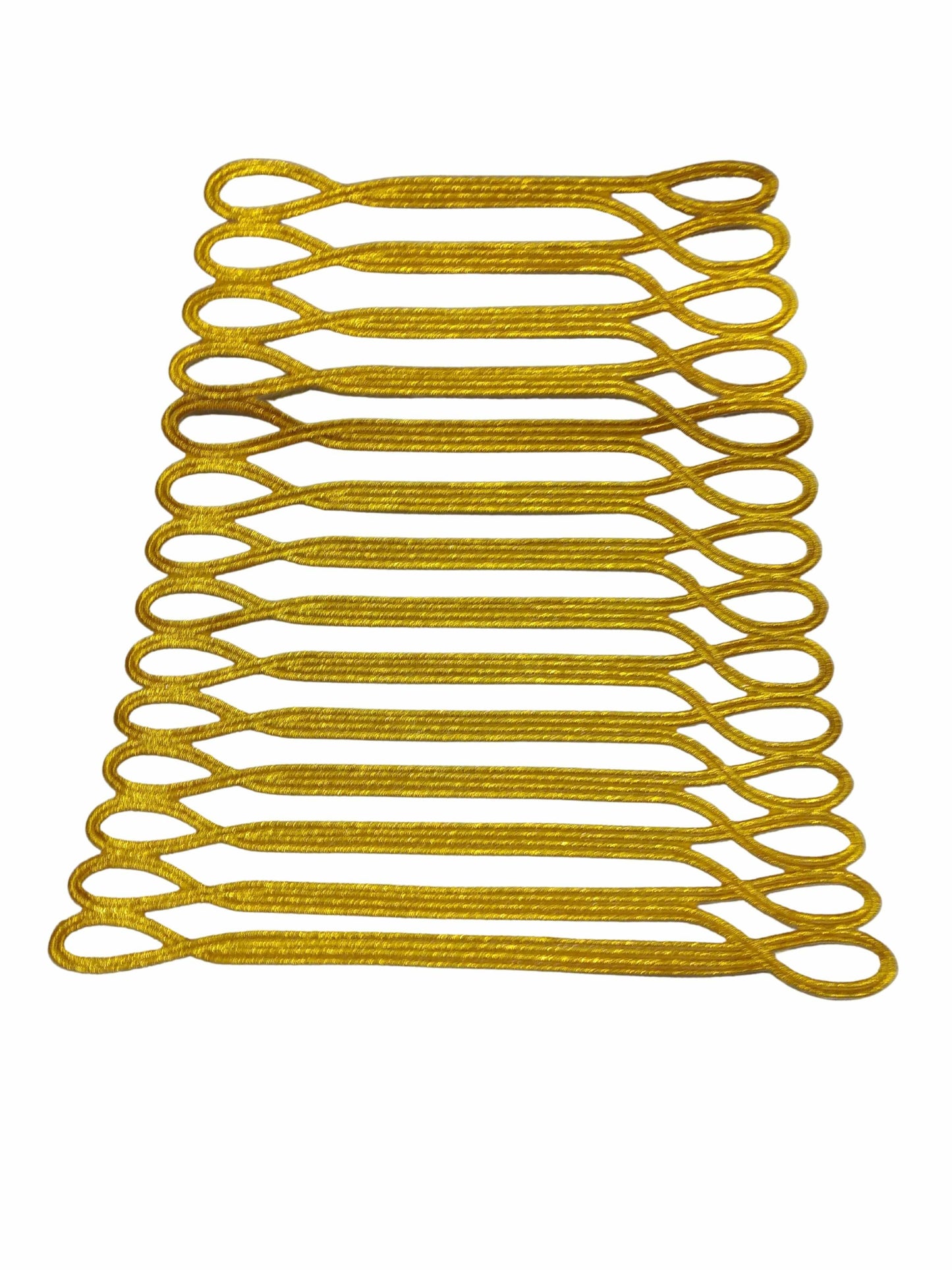 Applicazione Soutache Intrecciata Dorata da Cucire Cose Patch 