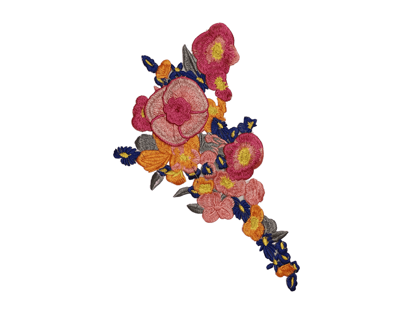 Applicazione Ricamata Fiori Multicolor da Cucire Cose Patch