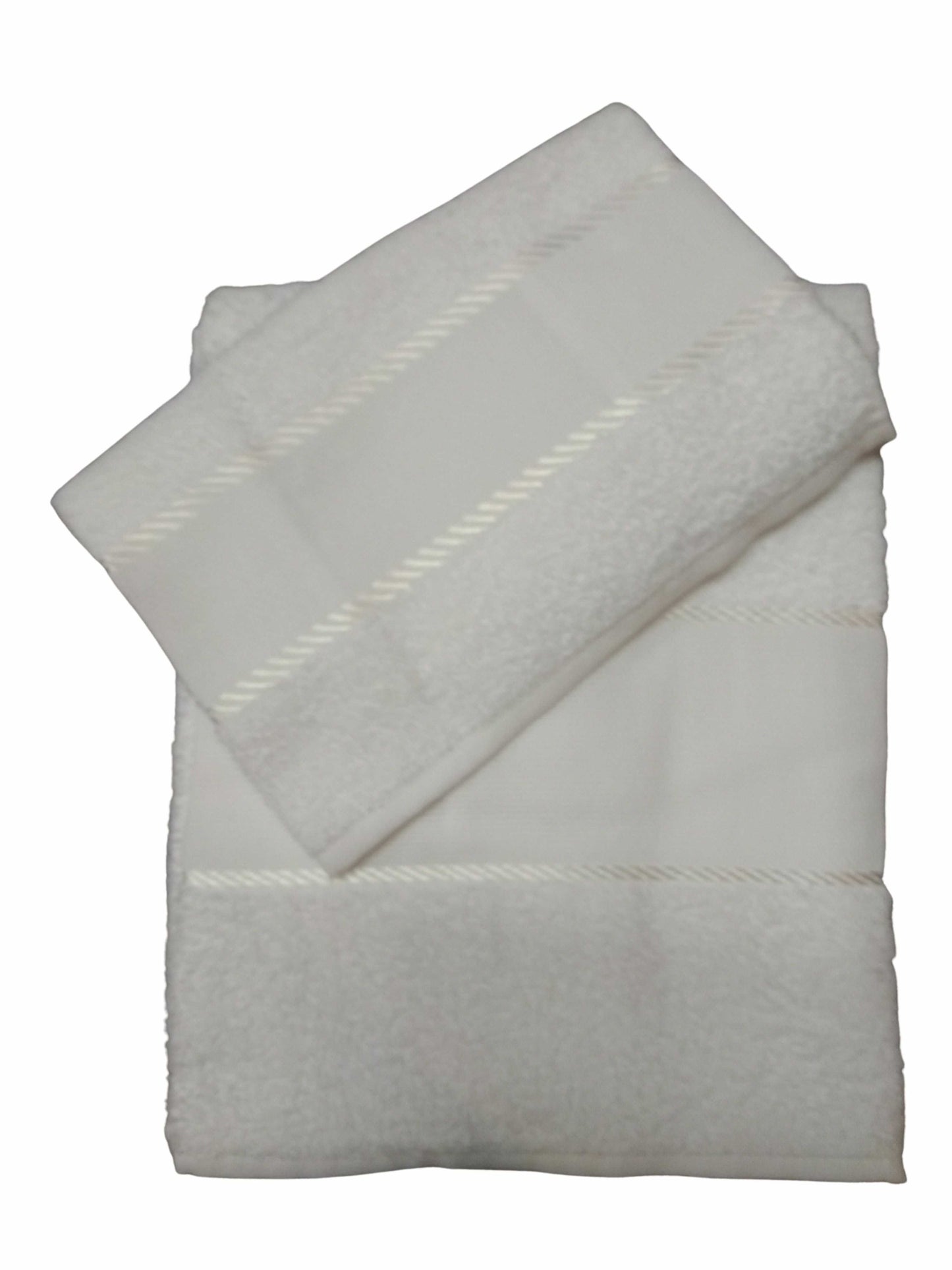 Asciugamani Bagno Coppia Ricamo Asciugamano e Ospite Spugna Tela Aida