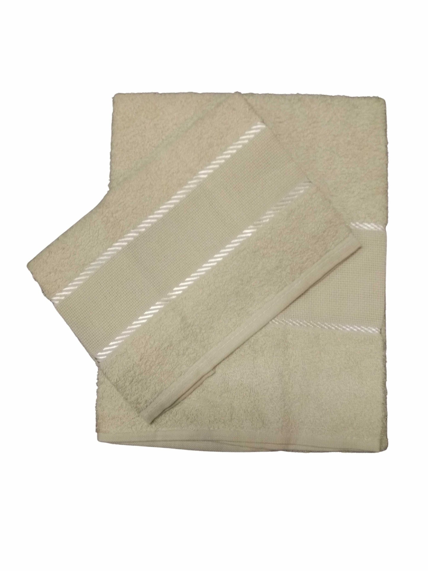 Asciugamani Bagno Coppia Ricamo Asciugamano e Ospite Spugna Tela Aida