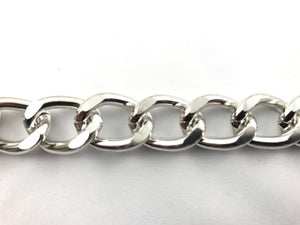 1 Metro di Catena a Metraggio in Metallo 1,1cm di Altezza per Borse e Pochette 3 Colori