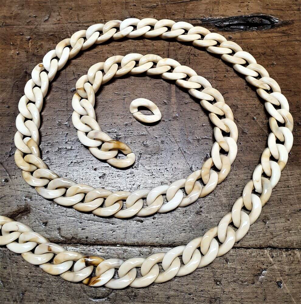 1 Metro Catena in Resina Lucida Sfumata, Tracolla per Borse Hand Made 12 Colori