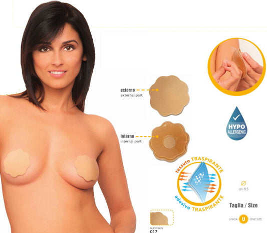 Coppia di Copricapezzoli Marbet in Gel, Adesivi, Riutilizzabili e Foderati