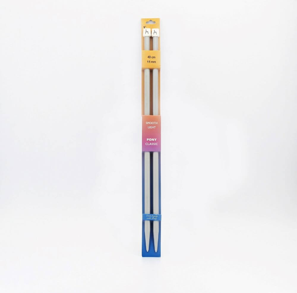 Coppia di Ferri da Maglia Pony Lunghezza 40cm 15 Misure