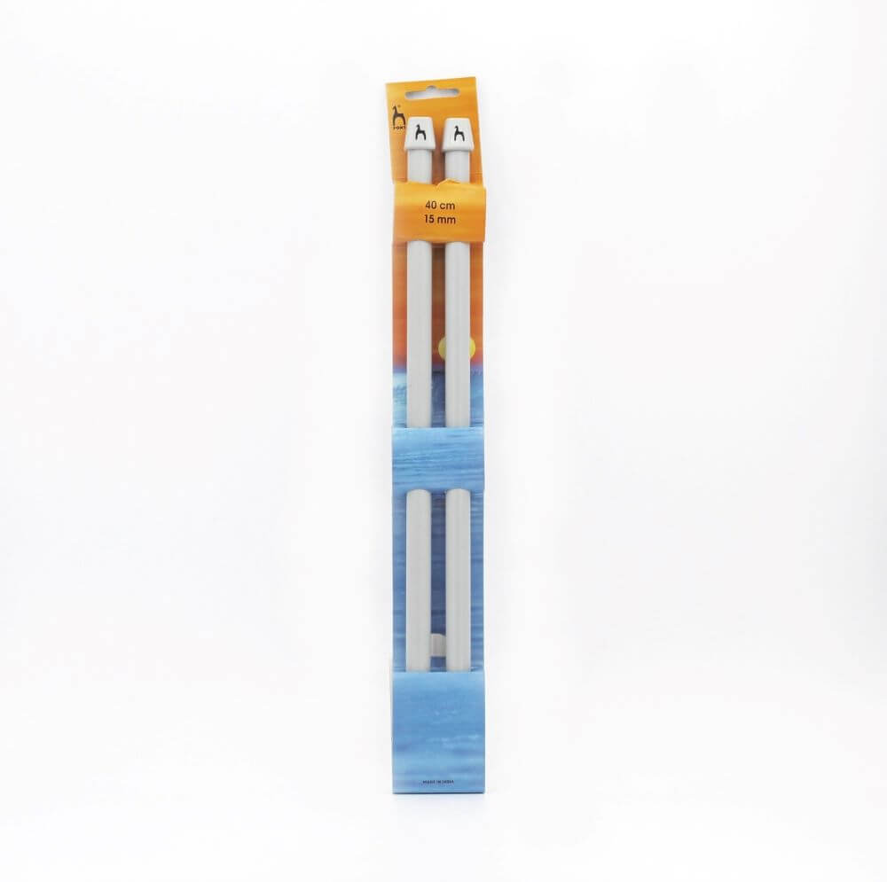 Coppia di Ferri da Maglia Pony Lunghezza 40cm 15 Misure