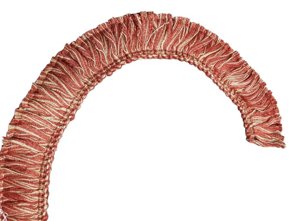 1 mt di Frangia Marabù Onda d'Arredamento, Spazzolino Borse Hand Made Altezza 3,5cm