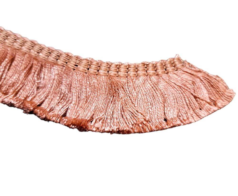 1 mt di Frangia Marabù Onda d'Arredamento, Spazzolino Borse Hand Made Altezza 3,5cm