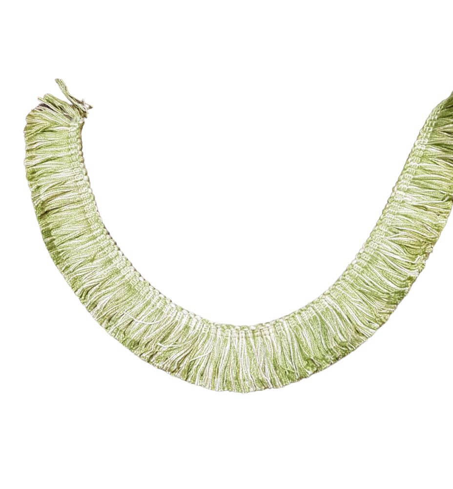 1 mt di Frangia Marabù Onda d'Arredamento, Spazzolino Borse Hand Made Altezza 3,5cm