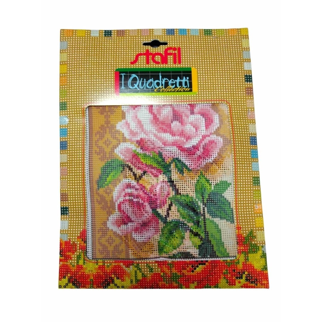 Kit Ricamo Per Principianti - 3 Schemi Fiori, Mezzo Punto Croce, Tessuto Stampato, Accessori Inclusi - Foto 9