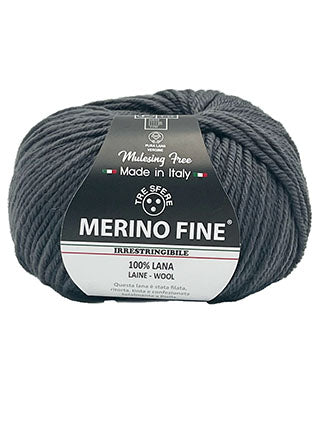 Confezione di Lana Merino Fine Tre Sfere 100% Naturale, 500 Grammi, 10 Gomitoli, Colore Grigio