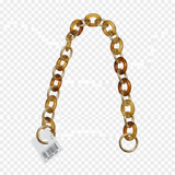 Catena in Resina Colorata a Maglia Ovale con Anelli Apribili in Metallo Oro, 42 cm, 1 Pezzo