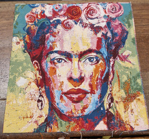 Pannello Fantasia Frida Kahlo in Gobelin per Realizzare Cuscini e Borse Hand Made Misura 47x47cm