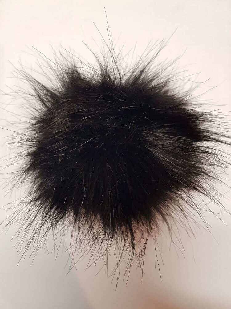 Pon Pon in Pelliccia Sintetica 12cm di Diametro per Cappelli e Hobbistica 15 Colori