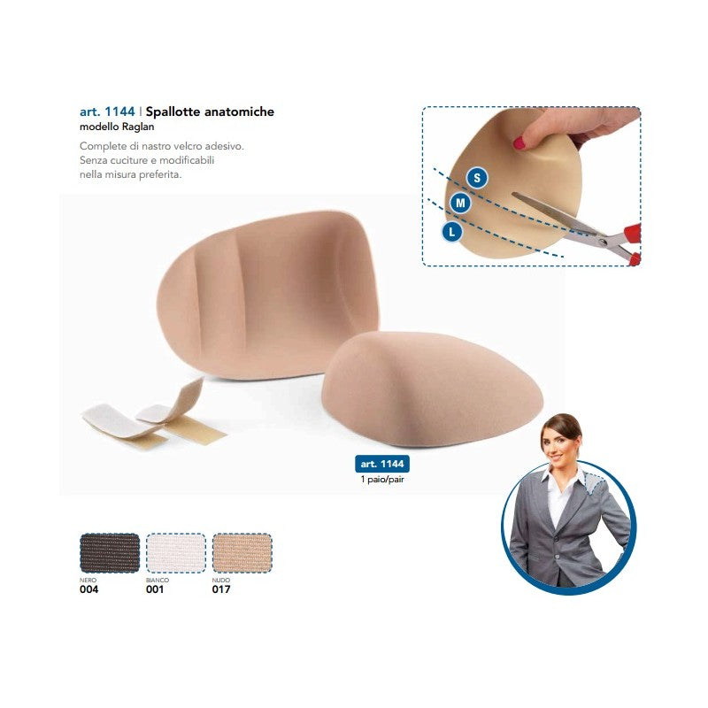 Spallotte Anatomiche Modello Raglan Marbet 1144 + Velcro Adesivo