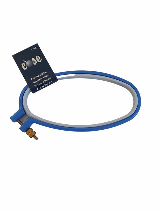 Telaio Ovale Plastica Ricamo Tela Aida Punto Croce per Tendere Tessuto