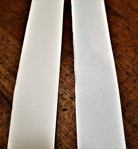 Velcro Bianco Altezza 5 cm Adesivo pezza da 1 mt Maschio Femmina